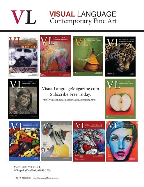 Visual Language Magazine Contemporary Fine Art  March 2014 Vol 3 No 3