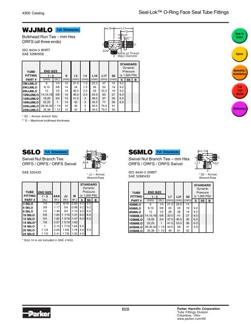 Seal-Lokâ¢ O-Ring Face Seal Tube Fittings zfc21 ... - LSR Distribuidor