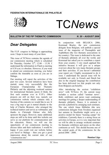 TCNews N. 20 - FIP Thematic Commision