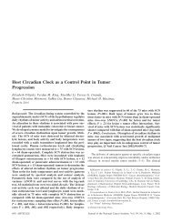 Host Circadian Clock as a Control Point in Tumor Progression