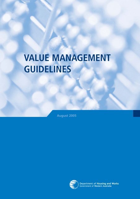 Value Mannagement Guidelines - Department of Treasury