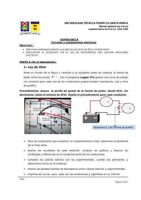 Exp2 circuitos y componentes eléctricos - Departamento de Física