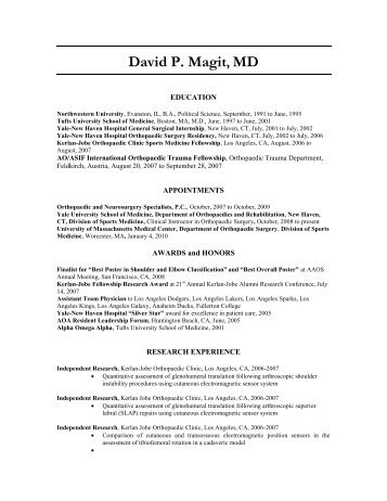 David P. Magit MD - UMass Memorial Health Care