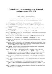 publicaties uitgekomen tussen 1970 en 1990 - De Zoogdiervereniging