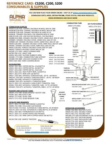 reference card - Alpha Resources, Inc