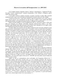 Intervento del rappresentante degli studenti, sig. Francesco Di Noia