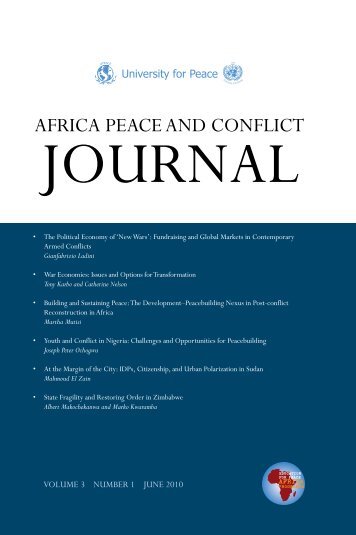 2010 Jun. Vol. 3 No. 1 - Africa Peace and Conflict Journal - The ...