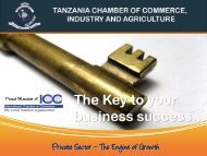 Private Sector – The Engine of Growth - Tanzania Chamber of ...