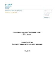 National Occupational Classification (NOC) - Purchasing ...