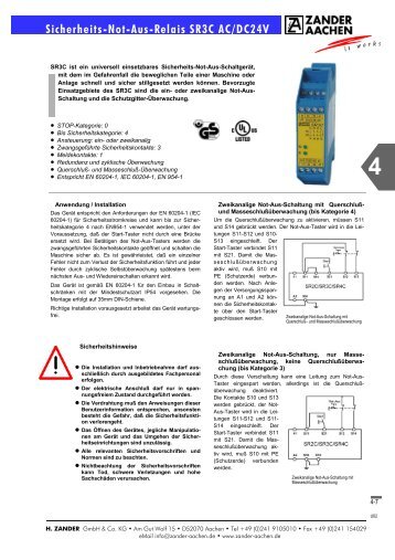 Sicherheits-Not-Aus-Relais SR3C AC/DC24V - HPR Techniek