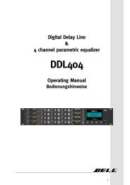 DDL404 Digital Delay Line - Bell Audio