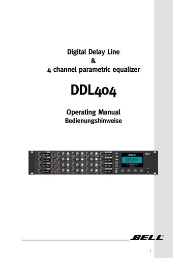 DDL404 Digital Delay Line - Bell Audio