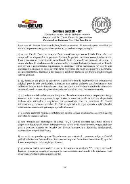 Pacto Internacional Sobre Direitos Civis e PolÃ­ticos.(ONU) - OIT