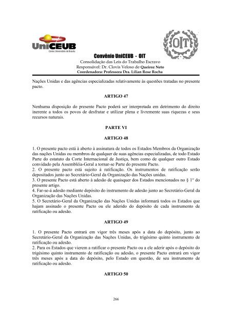 Pacto Internacional Sobre Direitos Civis e PolÃ­ticos.(ONU) - OIT