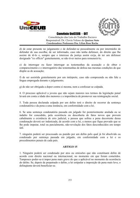 Pacto Internacional Sobre Direitos Civis e PolÃ­ticos.(ONU) - OIT