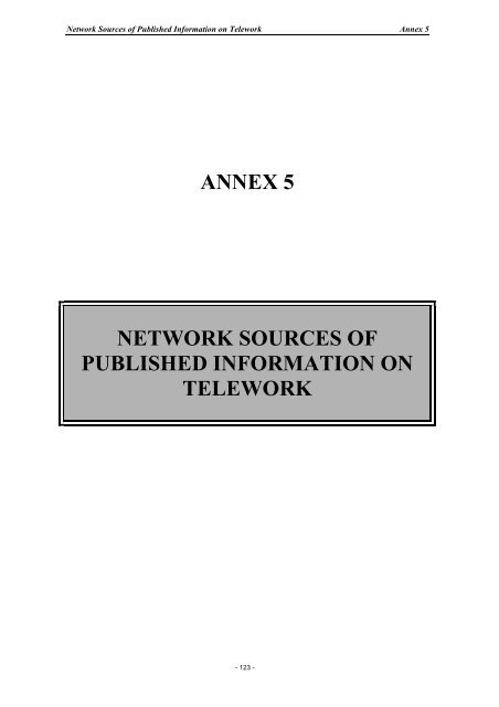 1996 - European Telework Week