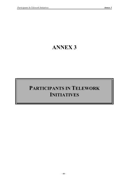 1996 - European Telework Week