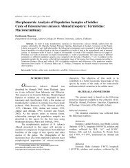 Morphometric analysis of population samples of ... - Zsp.com.pk