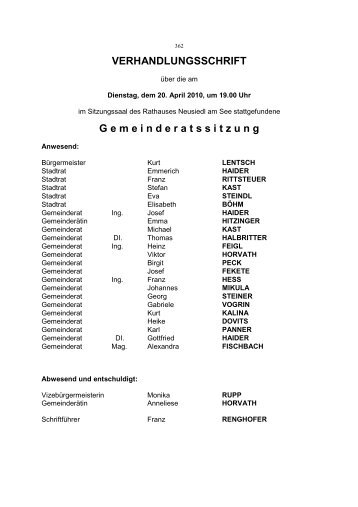 Protokoll GR-Sitzung 20_04_2010 - Die Grünen – Burgenland