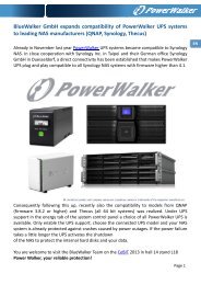 2013.02.18 NAS press release - PowerWalker UPS