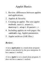 8 - Applet Basics - ECE Student Information