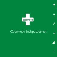 Cederroth -tuotekuvasto (PDF) - Merplast Oy