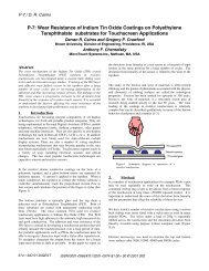 P-7: Wear Resistance of Indium Tin Oxide Coatings on Polyethylene ...