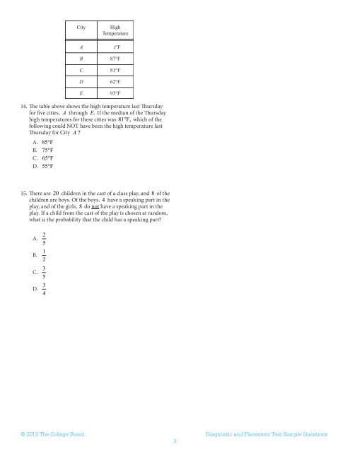 TSI sample questions