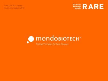 Company presentation - Mondobiotech