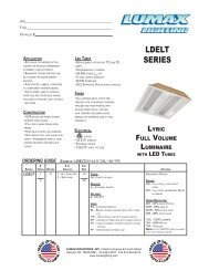 Spec Sheet - Lumax Lighting