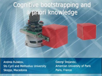 Cognitive bootstrapping and a priori knowledge