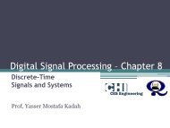 Digital Signal Processing â Chapter 8 - Yasser Kadah's Home Page ...