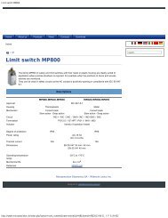 Limit switch MP800