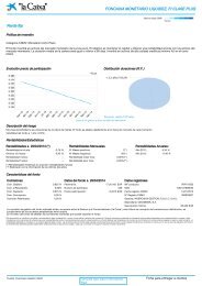FONCAIXA MONETARIO LIQUIDEZ, FI CLASE PLUS ... - la Caixa