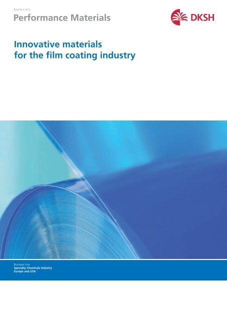 Film Coating Industry Brochure (PDF, 0.25 M) - DKSH Great Britain