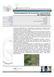 Réaménagement de la jonction autoroutière de Fribourg Sud - EIA-FR