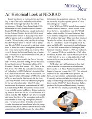 An Historical Look at NEXRAD - NEXRAD Radar Operations Center ...