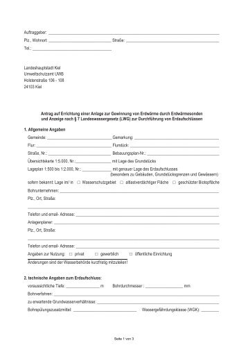 Formular zum Download - Landeshauptstadt Kiel