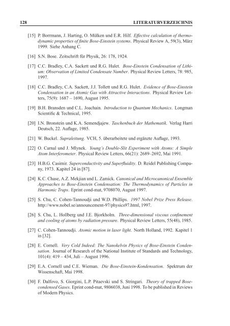 Bose-Einstein-Kondensation in magnetischen und optischen Fallen