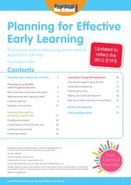 Planning for Effective Early Learning - Practical Pre-School Books