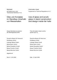 Glas und Acrylglas im Standbau - Messe Berlin