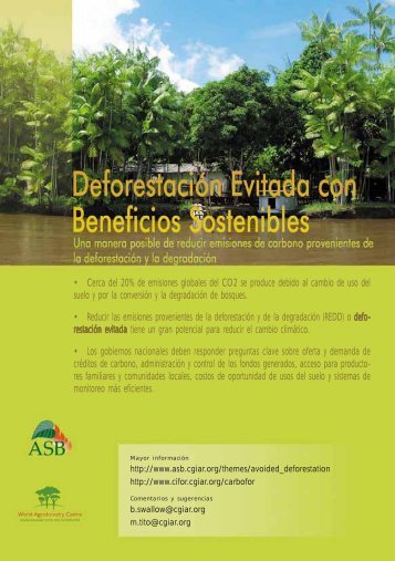 DeforestaciÃ³n Evitada con Beneficios Sostenibles - the Katoomba ...