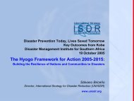 Pedro Basabe - The Hyogo Framework for Action 2005 - Disaster ...