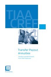 Transfer Payout Annuities: Transfers and Withdrawals ... - TIAA-CREF