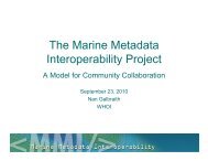 Metadata Guides - Marine Metadata Interoperability