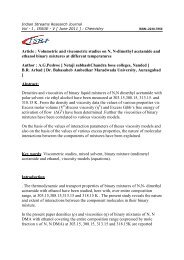 Article : Volumetric and viscometric studies on N, N-dimethyl ...