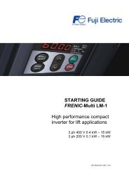STARTING GUIDE FRENIC-Multi LM-1 - Welcome to Fuji Electric