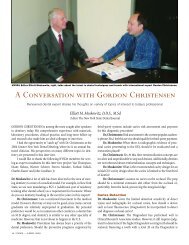 A Conversation with Gordon Christensen - New York State Dental ...