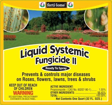 Label 11380 Liquid Systemic Fungicide II RTS Approved ... - Fertilome