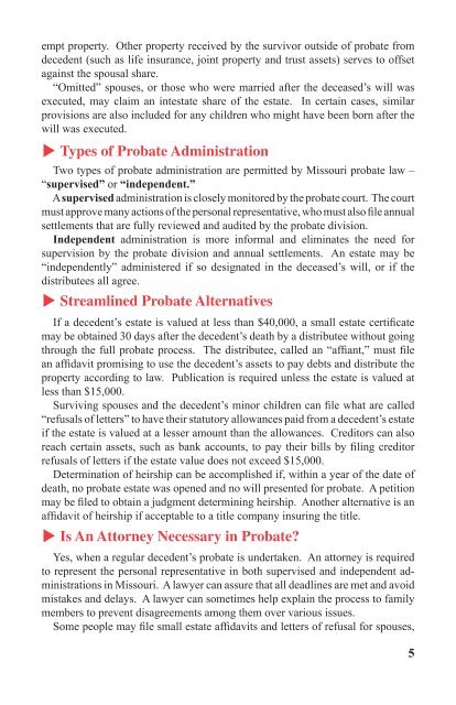Probate Law Resource Guide (PDF) - the Missouri Bar